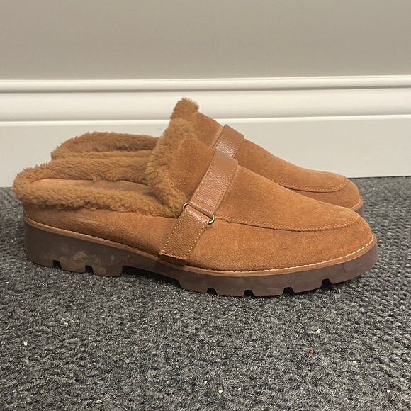 Vionic Shoes - VIONIC Kailen Women's Shearling Lined Mule Tan Brown Size 9.5M